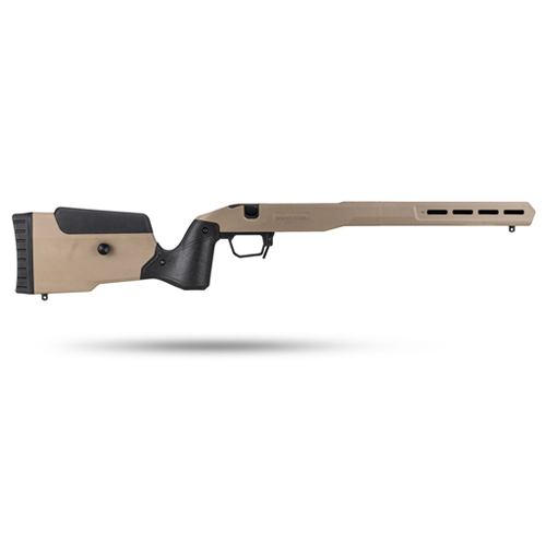 Le Field Stock Rem 700 LA RH offre un système de bedding en aluminium pour une précision optimale, une crosse ajustable et un forend M-LOK pour personnaliser ton expérience de tir.